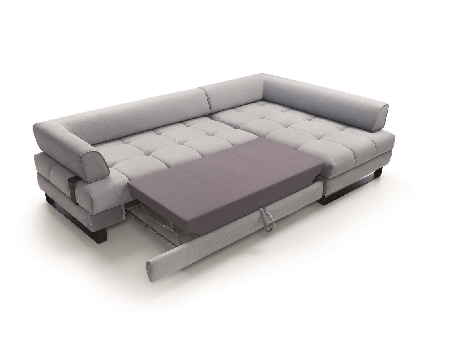 Ecksofa Schlaffunktion mit Chaiselongue Rechts, 4-Sitzer, Hanna Blau (2)