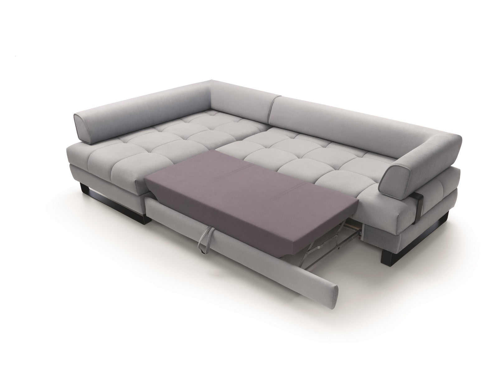 Ecksofa Schlaffunktion mit Chaiselongue Links, 4-Sitzer, Hanna Blau (2)