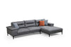 Ecksofa mit Chaiselongue Rechts, 4-Sitzer, aus Stoff, Hollywood Grau (12)