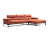 Ecksofa mit Chaiselongue Rechts, 4-Sitzer, aus Stoff, Hollywood Orange (13)