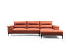 Ecksofa mit Chaiselongue Rechts, 4-Sitzer, aus Stoff, Hollywood Orange (12)