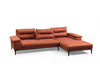 Ecksofa mit Chaiselongue Rechts, 4-Sitzer, aus Stoff, Hollywood Orange (10)