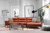 Ecksofa mit Chaiselongue Rechts, 4-Sitzer, aus Stoff, Hollywood Orange (5)