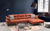 Ecksofa mit Chaiselongue Rechts, 4-Sitzer, aus Stoff, Hollywood Orange