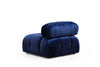 Ecksofa Modulares, 3-Sitzer, aus Samtstoff, Bubble Blau (3)