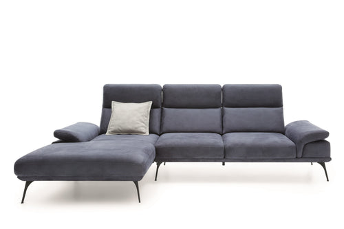 Ecksofa mit Chaiselongue Links, 4-Sitzer, Mon Cart Blau (1)