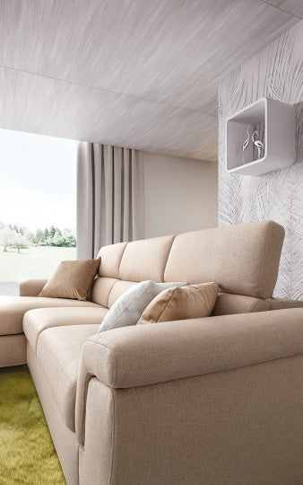 Ecksofa mit Chaiselongue Rechts, 4-Sitzer, Pier Creme (2)