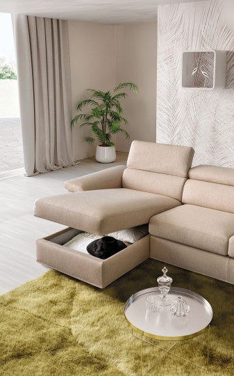 Ecksofa mit Chaiselongue Rechts, 4-Sitzer, Pier Creme (3)