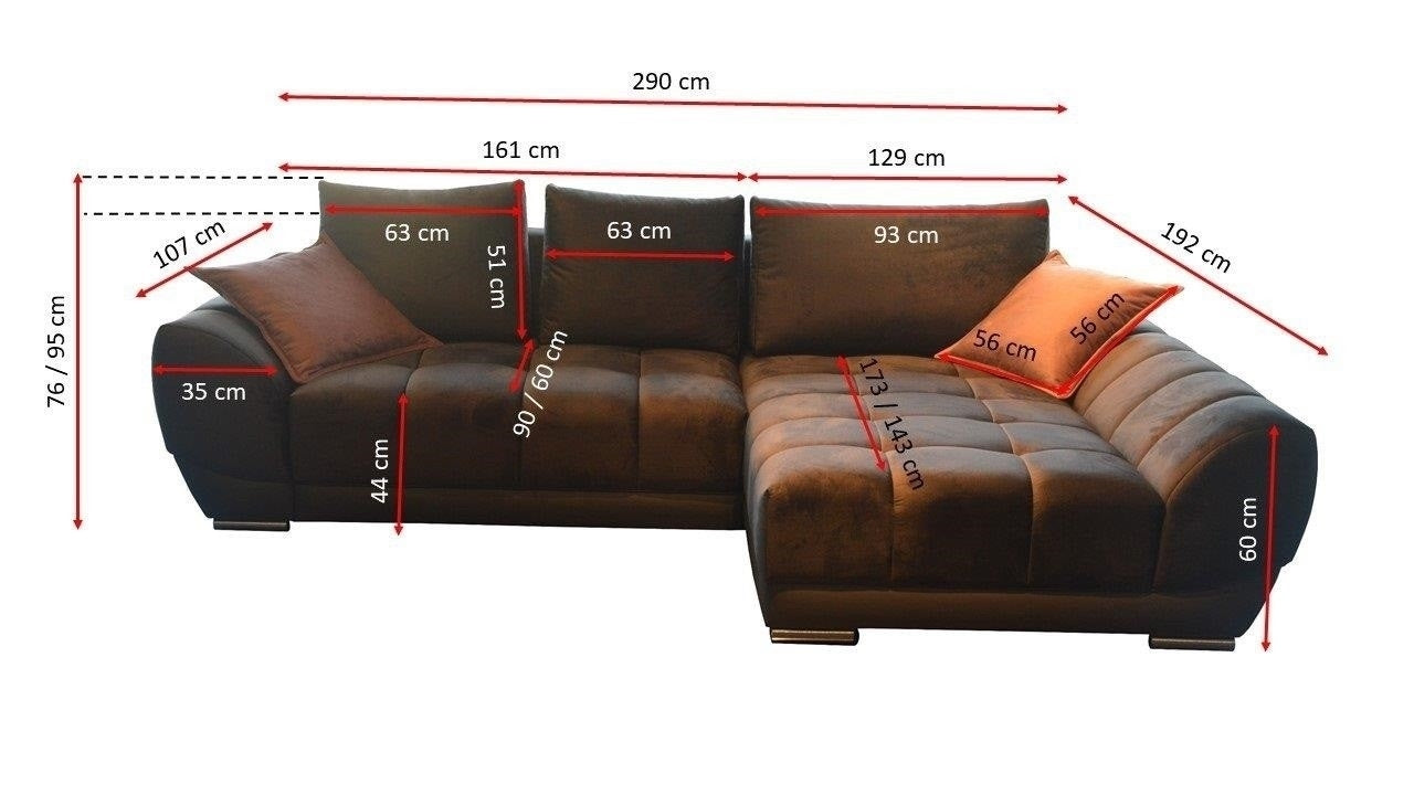 Ecksofa Schlaffunktion mit Chaiselongue Rechts, 4-Sitzer, Voleto Schwarz (4)