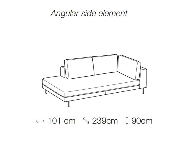 Ecksofa mit Chaiselongue Rechts, 4-Sitzer, Voyo Braun (3)