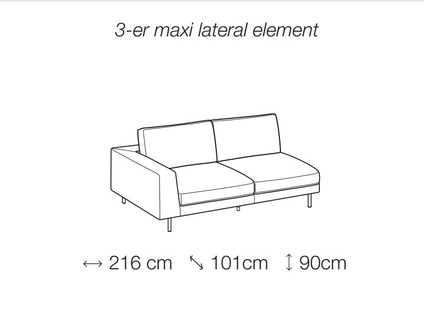 Ecksofa mit Chaiselongue Rechts, 4-Sitzer, Voyo Braun (4)