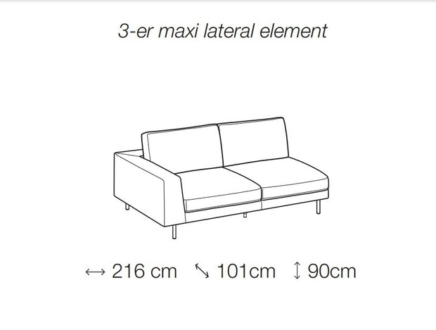 Ecksofa mit Chaiselongue Rechts, 4-Sitzer, Voyo Braun (4)