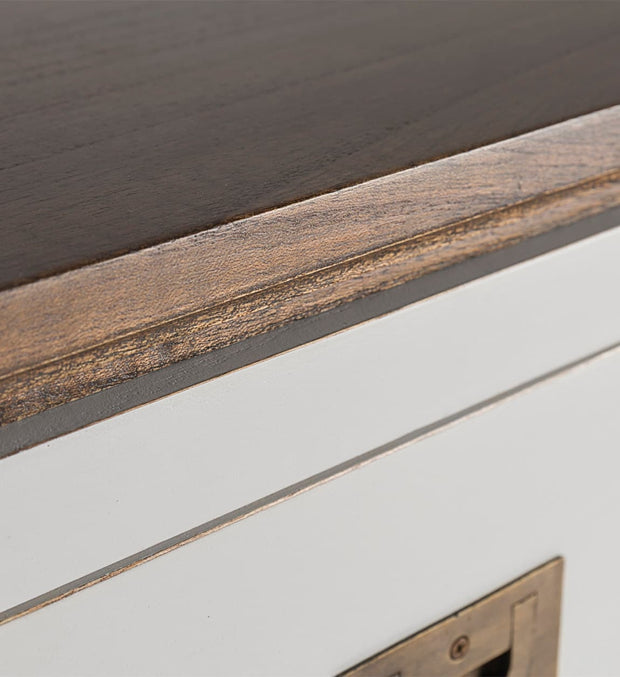 Kommode mit 3 schubladen und 4 türen Everest Weiß (7)