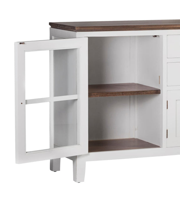 Kommode mit 3 schubladen und 4 türen Everest Weiß (3)