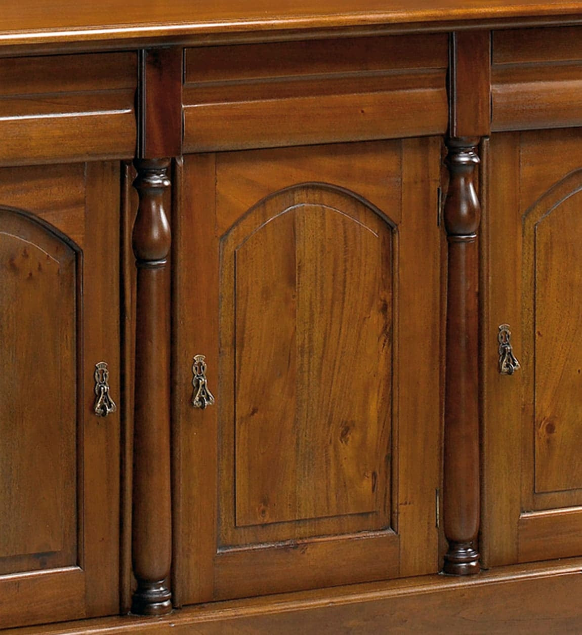 Kommode mit 3 schubladen und 3 türen Vintage Nussbaum (2)