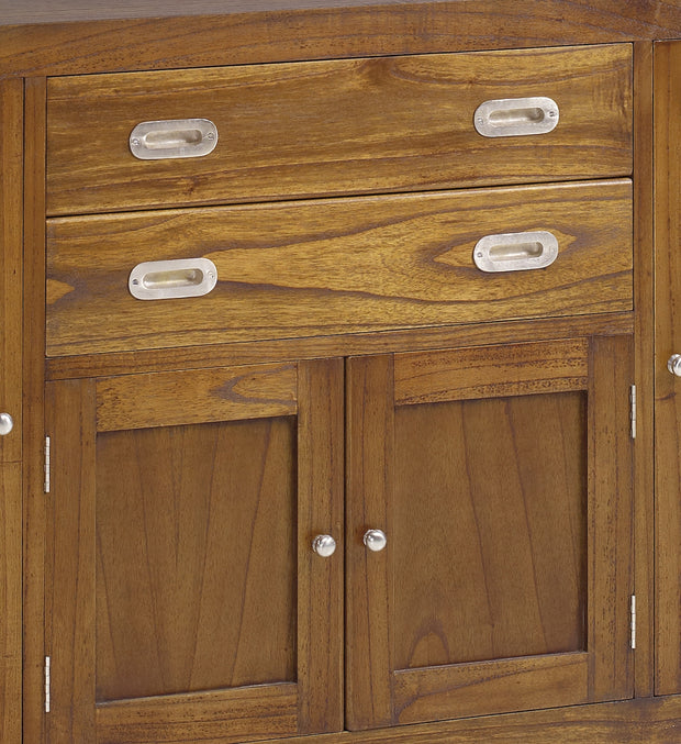 Kommode mit 2 schubladen und 4 tür Flash Small Nussbaum (2)