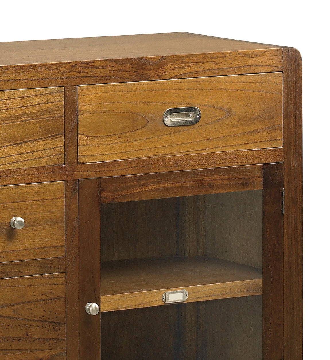 Kommode mit 7 schubladen und 2 türen Flash Large Nussbaum (3)