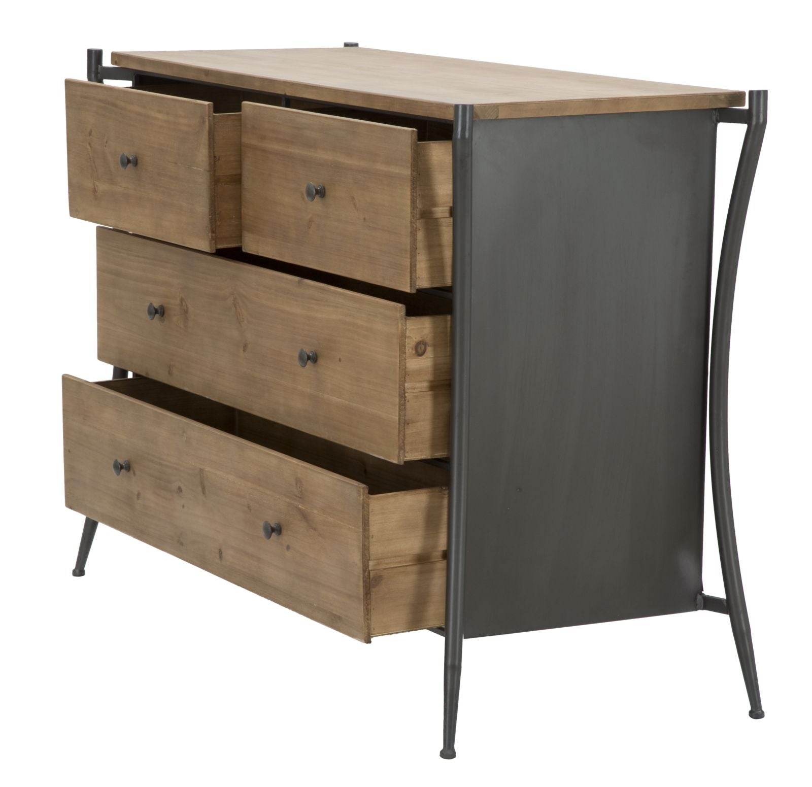 Kommode mit 4 schubladen Glasgow Natürlich (3)