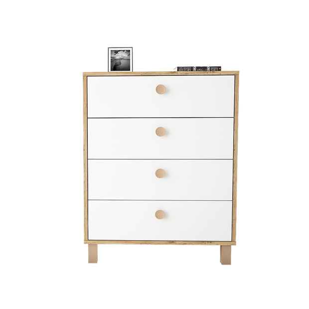 Kommode mit 4 schubladen, Vilamo VL80-217 Weiß (4)