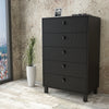 Kommode mit 5 schubladen, Vilamo VL82-338 Tall Schwarz