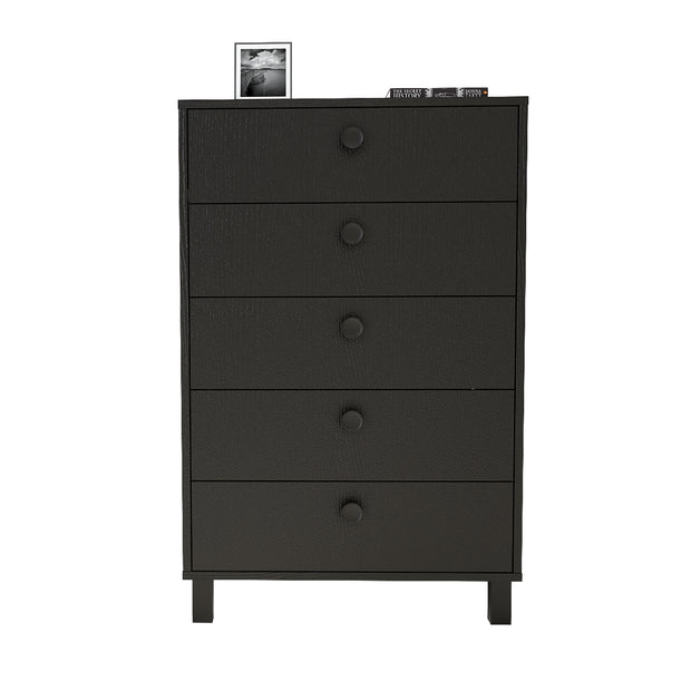 Kommode mit 5 schubladen, Vilamo VL82-338 Tall Schwarz (4)