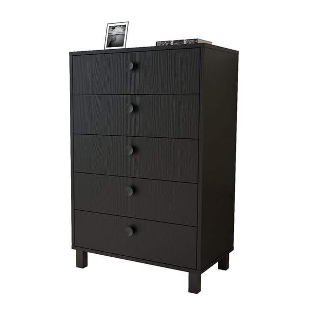 Kommode mit 5 schubladen, Vilamo VL82-338 Tall Schwarz (2)