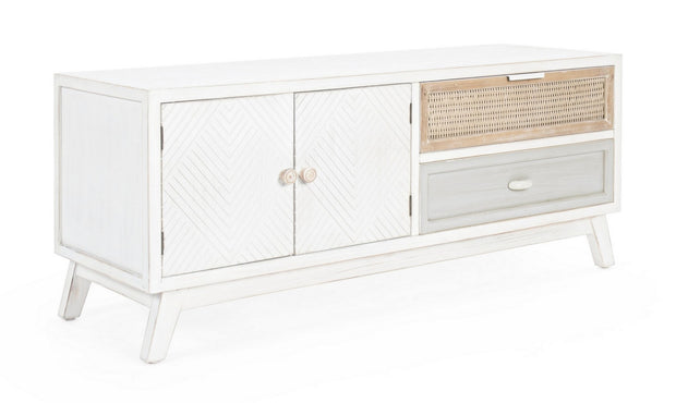 TV-Möbel mit 2 schubladen und 2 türen Clotilde Weiß