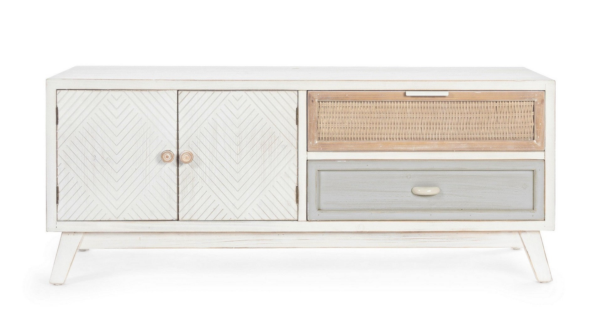 TV-Möbel mit 2 schubladen und 2 türen Clotilde Weiß (1)