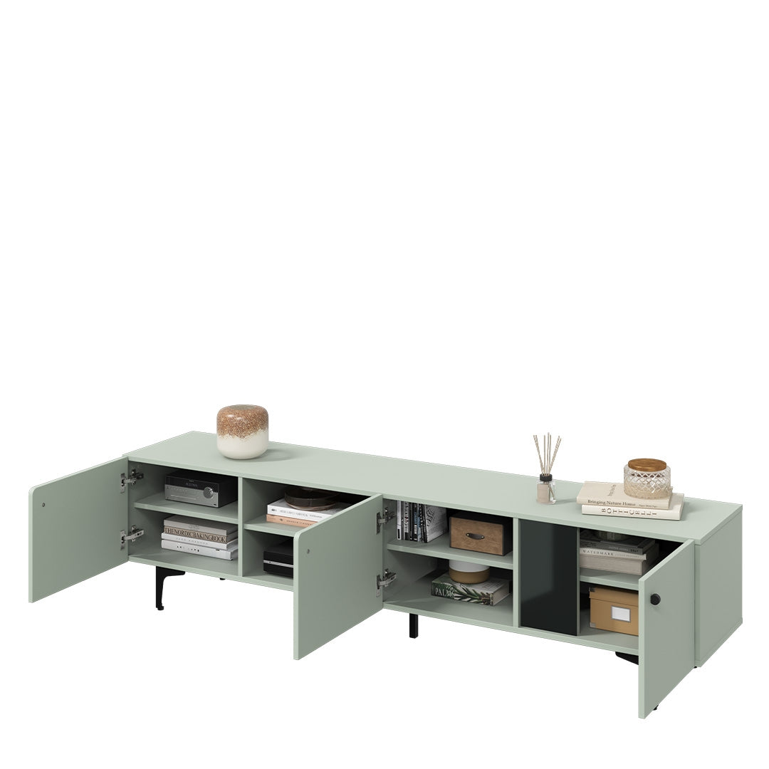 TV-Möbel mit 3 türen, Colours Small CS 05 Matte Grün (2)