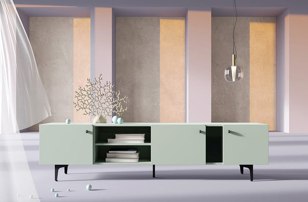 TV-Möbel mit 3 türen, Colours Small CS 05 Matte Grün