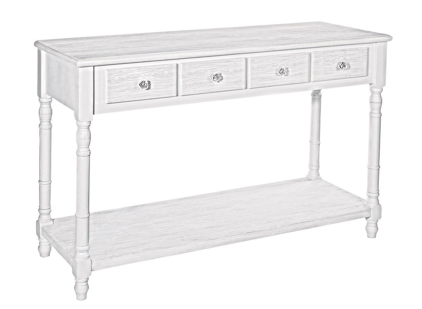 Konsolentisch mit 4 schubladen Blanc Weiß
