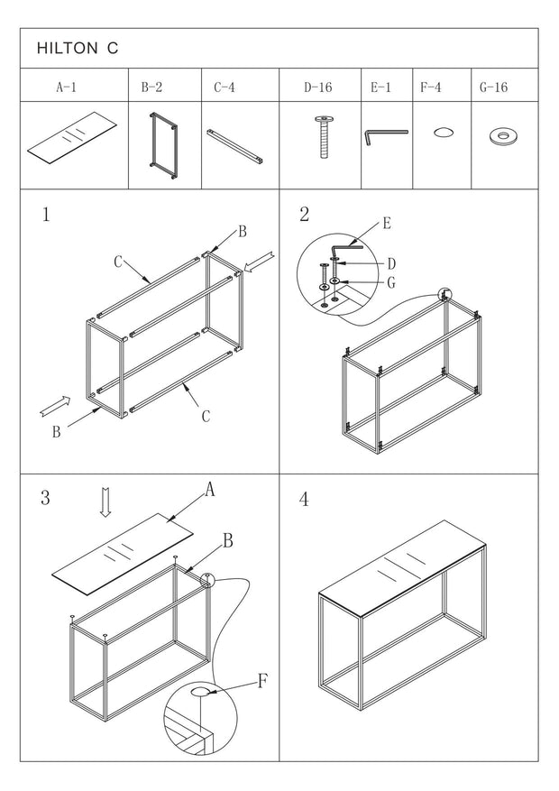 Konsolentisch Hillda C Transparent (2)