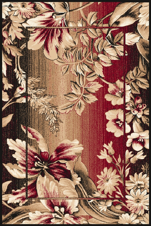 Teppich Wilton Datura O Bordeaux & AGNLPL-OPTIMAL-DATURA-O-DARK-RED