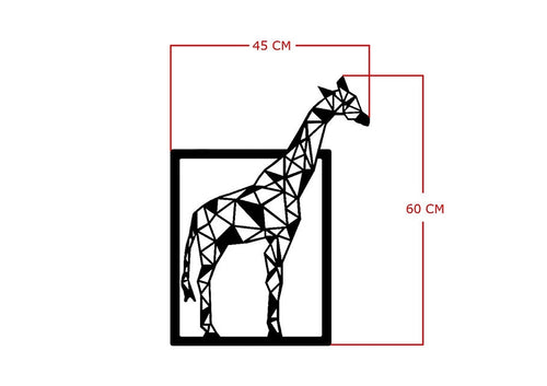 Wanddekoration Giraffe Schwarz (1)