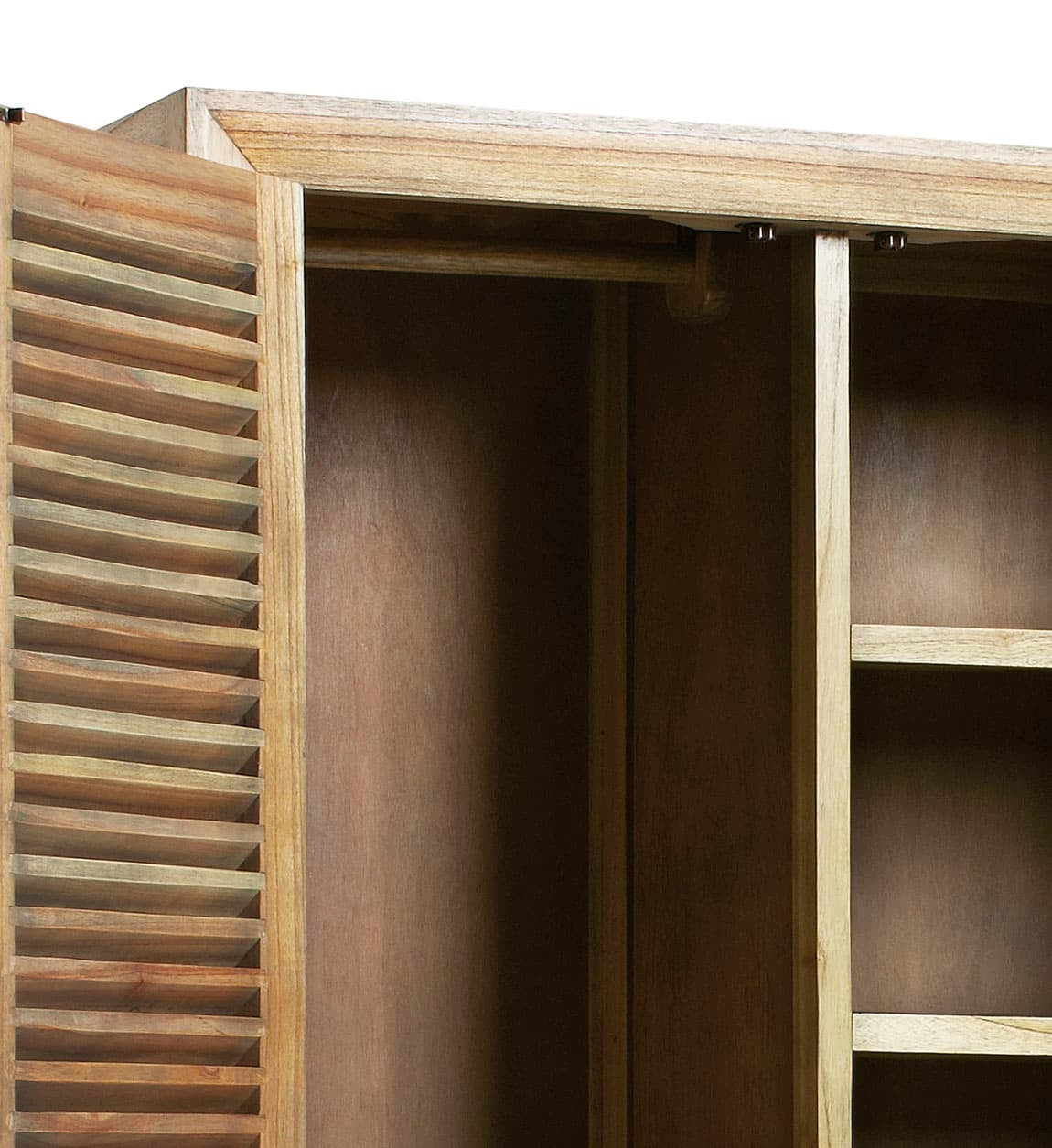 Kleiderschrank mit 1 schublad und 2 türen Merapi Natürlich (6)