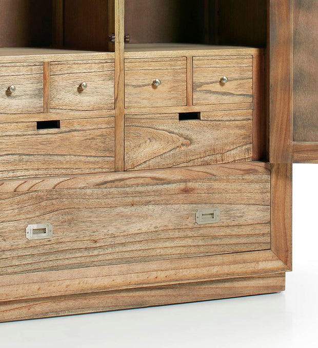 Kleiderschrank mit 1 schublad und 2 türen Merapi Natürlich (7)