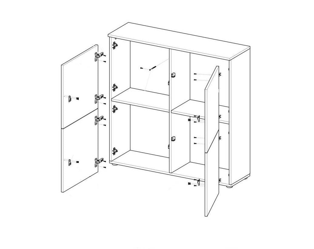 Kleiderschrank mit 2 türen, Livius KM-100 Weiß (2)