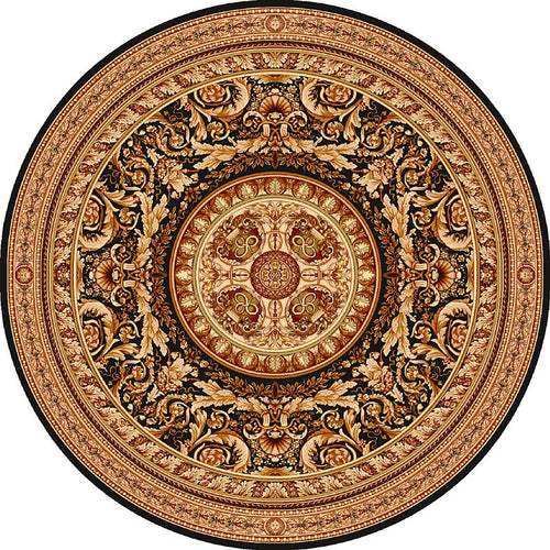 Teppich Wilton Egon Round Schwarz