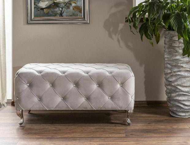 Polsterbank mit Stoff Hestia Grau (1)