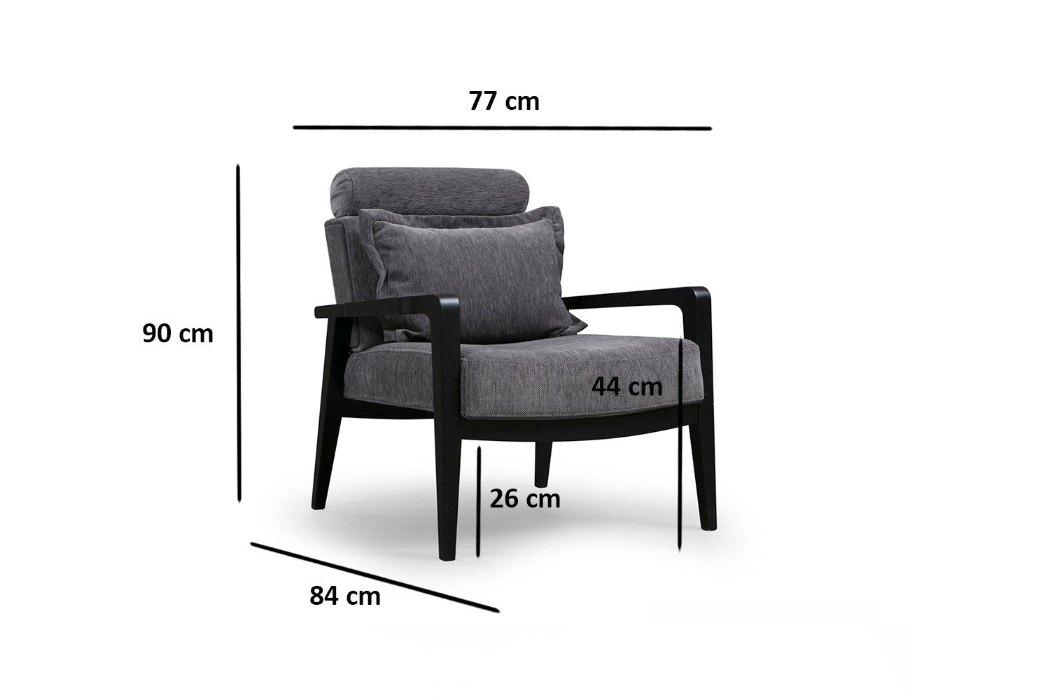 Sessel mit Stoff Apollo Grau (8)