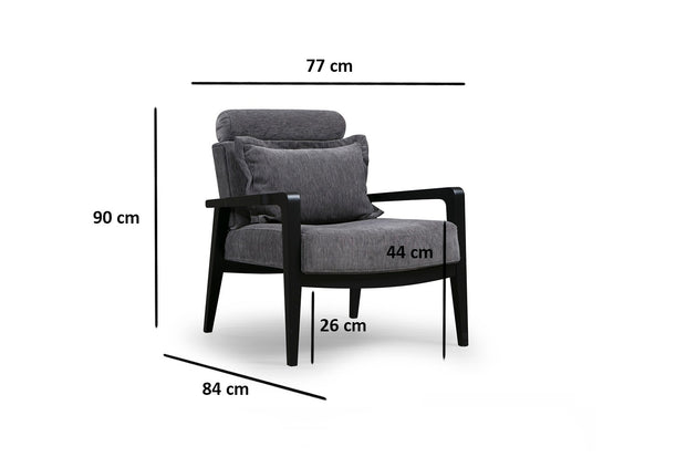 Sessel mit Stoff Apollo Grau (8)