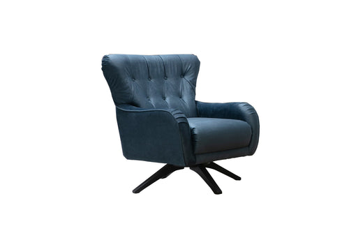 Sessel mit Samtstoff Arredo Blau