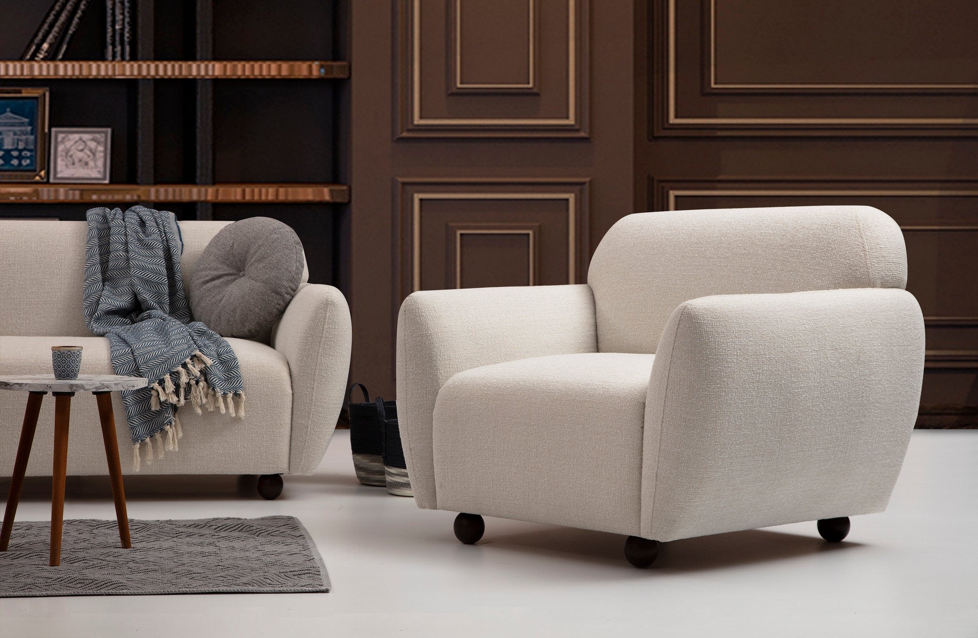 Sessel mit Stoff Eddy Creme (1)