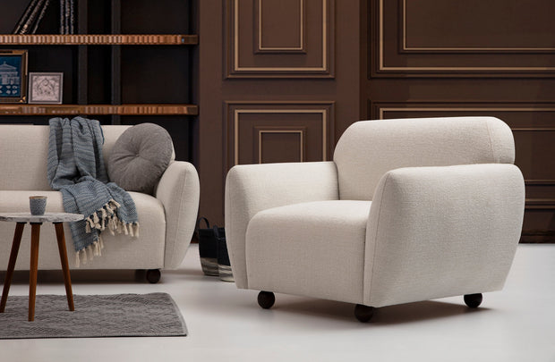 Sessel mit Stoff Eddy Creme (1)