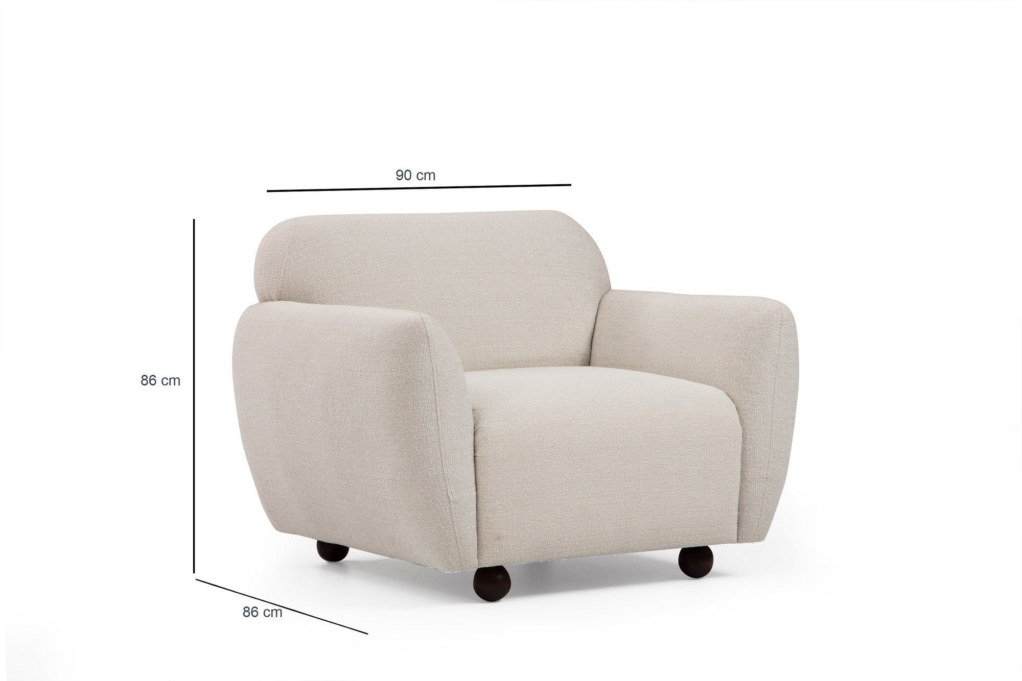 Sessel mit Stoff Eddy Creme (4)