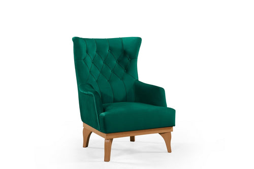 Sessel mit Samtstoff Elena Grün