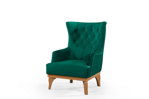 Sessel mit Samtstoff Elena Grün (1)