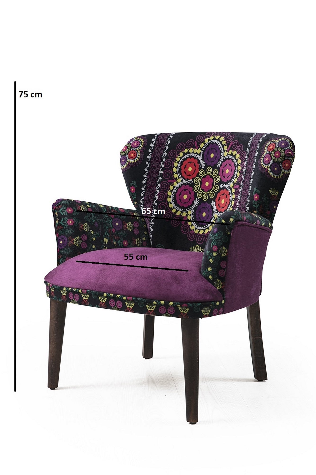 Sessel mit Stoff Etnik Havana Violett (2)