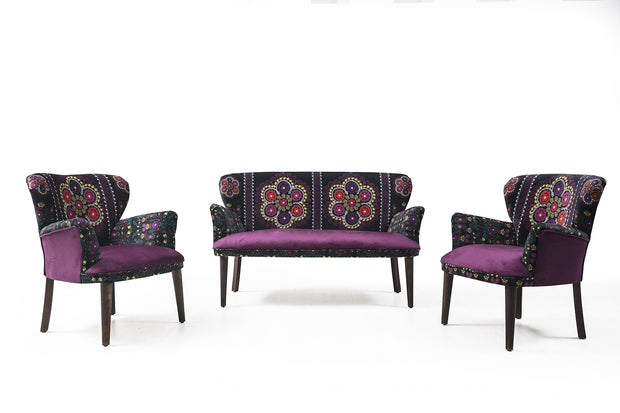 Sessel mit Stoff Etnik Havana Violett (1)