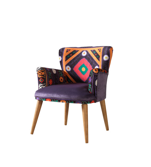 Sessel mit Stoff Etnik Pattern II Violett (1)